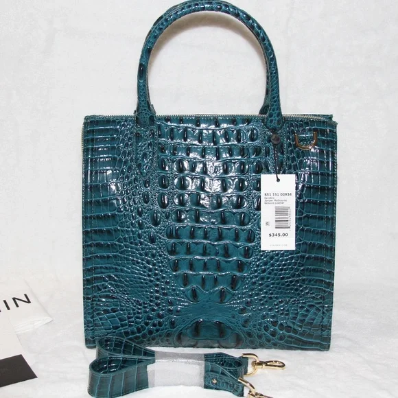 NWT Brahmin Large Caroline Juniper Melbourne Leather Purse